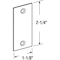 Prime-Line Steel Door Edge Hole Filler Plate, 1-1/8 in. by 2-1/4 in. , Stainless  Finish (Single Pack) U 10678 - alternate 4